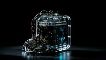 metal cadeia preso dentro semicondutor inovação idéia gerado de ai foto