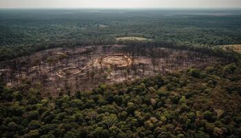 estragado pedreira no topo montanha mostra de Meio Ambiente negligência gerado de ai foto