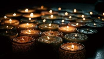 brilhando vela inflama amor e simboliza harmonia gerado de ai foto