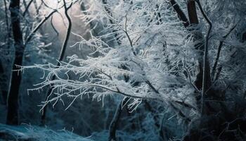 gelado galhos dentro inverno crio místico padronizar gerado de ai foto