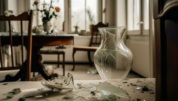 luxo vaso enfeites moderno casa interior Projeto gerado de ai foto