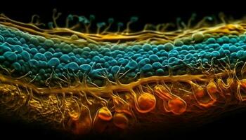 abstrato formas do celular organismos dentro água gerado de ai foto