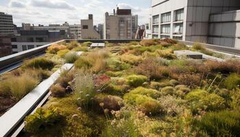 natureza beleza dentro arquitetura uma moderno panorama gerado de ai foto