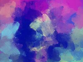 colorida óleo pintura escova abstrato fundo azul Rosa foto
