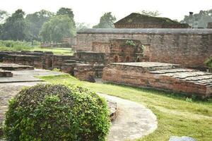 ruínas do nalanda universidade foto