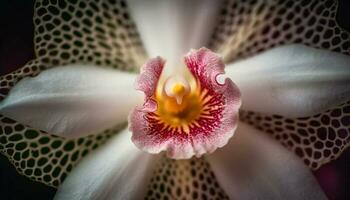 visto roxa orquídea, beleza dentro natureza fragilidade gerado de ai foto