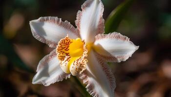 fresco frangipani florescer, Rosa elegância dentro natureza gerado de ai foto