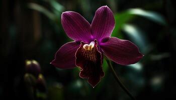 orquídea florescer, delicado pétala, tropical elegância dentro natureza gerado de ai foto