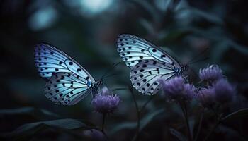 vibrante borboleta poliniza solteiro flor dentro outono gerado de ai foto