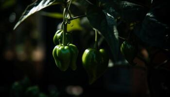 maduro tomate em molhado filial, natureza refresco gerado de ai foto