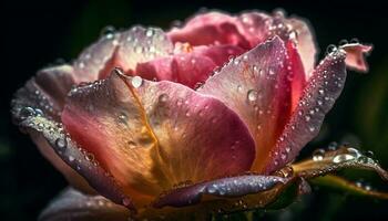 vibrante ramalhete do Rosa e roxa flores gerado de ai foto
