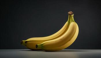 maduro banana, uma saudável lanche para uma fresco e orgânico estilo de vida gerado de ai foto