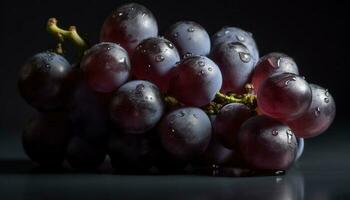 suculento uva cachos, maduro e fresco, natureza doce refresco gerado de ai foto