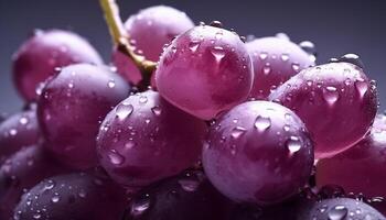 suculento baga fruta reflete natureza frescor dentro uma macro fechar acima gerado de ai foto