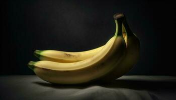 maduro orgânico banana, uma saudável lanche para vegetariano dietas gerado de ai foto