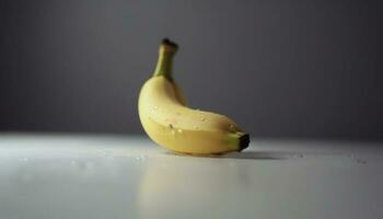 suculento, maduro banana uma saudável lanche para vegetariano dietas gerado de ai foto