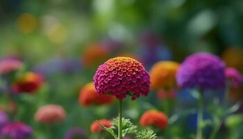 vibrante flores silvestres ramalhete vitrines beleza dentro natureza multi colori padrões gerado de ai foto