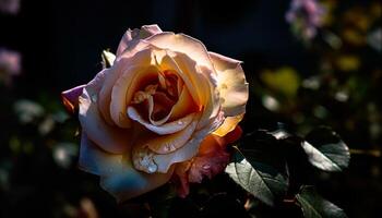 vibrante amarelo Flor simboliza amor e crescimento dentro natureza beleza gerado de ai foto