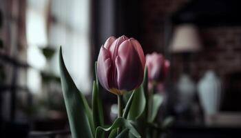 vibrante ramalhete do multi colori flores traz beleza para doméstico quarto gerado de ai foto