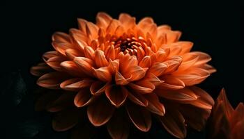 vibrante multi colori dália Flor dentro natureza beleza, primeiro plano gerado de ai foto