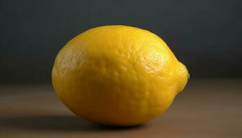 suculento citrino fatiar, vibrante amarelo, refrescante e saudável verão lanche gerado de ai foto