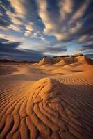 lindo deserto panorama. ai generativo foto