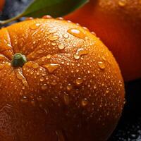 fechar acima do uma laranja Sombrio fundo generativo ai Ferramentas foto