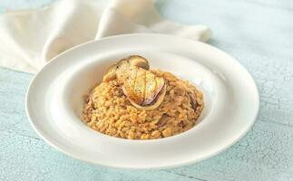 Risoto com cogumelos porcini foto