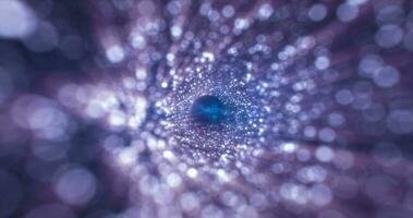 túnel do azul energia partículas borrado bokeh brilhando brilhante abstrato fundo foto