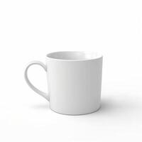 uma branco café caneca em a branco fundo ai generativo foto