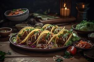 prato do tacos, ai gerado foto