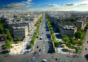 avenida des champs elysées foto