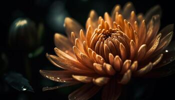 vibrante amarelo lótus Flor reflete dentro água gerado de ai foto