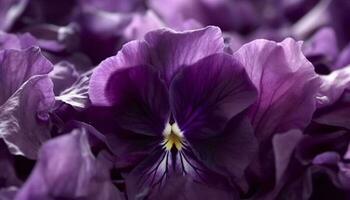 vibrante lilás flor cabeça dentro cheio florescer, orgânico beleza ao ar livre gerado de ai foto