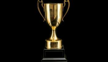 ouro troféu simboliza sucesso e realização dentro competitivo Esportes gerado de ai foto