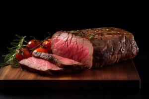 estoque foto do wagyu carne bife assado Comida fotografia generativo ai