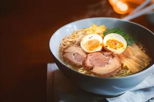 a ramen japonês Comida ai generativo imagem foto