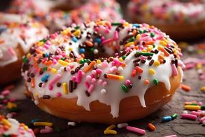 doce envidraçado rosquinhas generativo ai foto