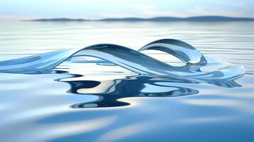 água abstrato futurista fundo generativo ai foto