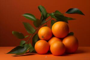 vívido caloroso laranja ai gerado foto