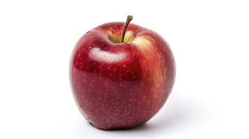vermelho maçã isolado em branco fundo. fresco cru orgânico fruta, gerar ai foto