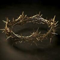 a coroa do espinhos do Jesus Cristo . ai gerativ. foto