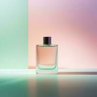 moderno minimalista perfume garrafa projeto, isolado. ai gerado foto