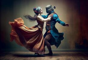 internacional dança dia com uma casal . ai gerado. foto