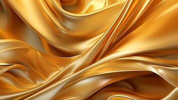 abstrato luxo ouro líquido onda fundo. ai gerado foto