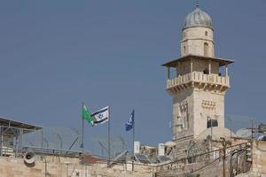 torre no muro das lamentações ocidental do antigo templo em jerusalém