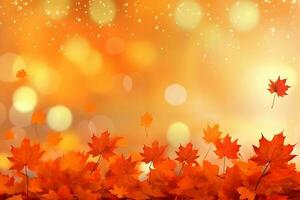 realista outono fundo com colorida folhas ilustração. ai gerado foto