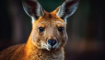 fofa Coelho olhando às Câmera dentro Relva gerado de ai foto