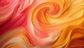 abstrato pano de fundo com vibrante cores e suave curvas gerado de ai foto