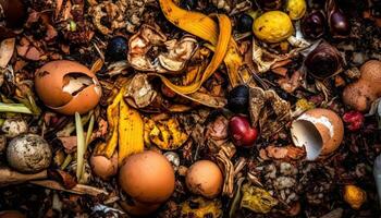 abundância do orgânico frutos do mar dentro multi colori tigela, símbolo do celebração gerado de ai foto